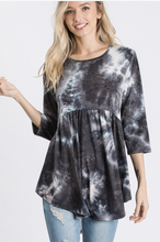Load image into Gallery viewer, Rough Seas Tie Dye Babydoll Top
