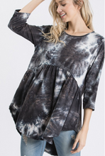 Load image into Gallery viewer, Rough Seas Tie Dye Babydoll Top