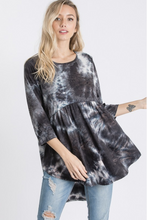 Load image into Gallery viewer, Rough Seas Tie Dye Babydoll Top