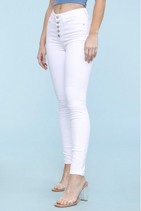 Spring In Your Step White Judy Blue Skinnies