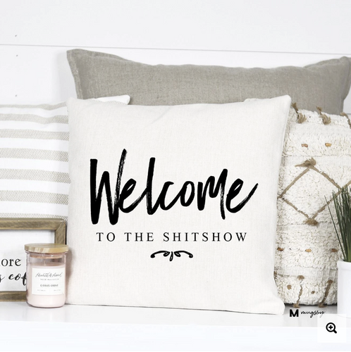Welcome to the sh*tshow pillow