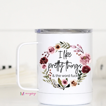 Load image into Gallery viewer, Travel mug with handle- multiple prints