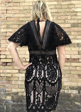 Fitted Black Lace Dress