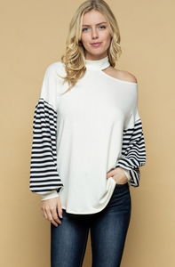 Gemini Long Sleeve Cut Out Top