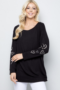 Chalky Hearts Off The Shoulder Top