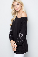 Load image into Gallery viewer, Chalky Hearts Off The Shoulder Top