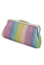 Load image into Gallery viewer, Rainbow Bright Rhinestone Clutch