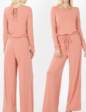 Load image into Gallery viewer, Dark Plum long jumpsuit