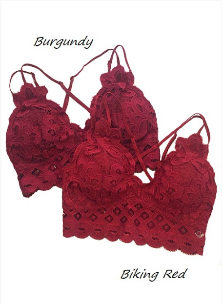 Opal Bralette in Biking Red