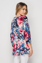 Load image into Gallery viewer, Navy and Bloom Babydoll Top