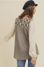 Load image into Gallery viewer, Take a Bite Out of Love Waffle Knit Tunic