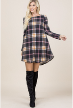 Load image into Gallery viewer, Take on the Day Plaid Tunic Dress