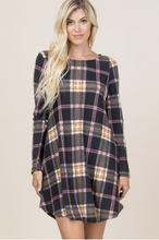 Load image into Gallery viewer, Take on the Day Plaid Tunic Dress