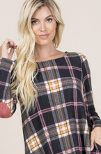 Load image into Gallery viewer, Take on the Day Plaid Tunic Dress