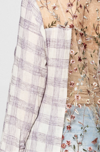 Lavender Fields Plaid Button Down Shirt