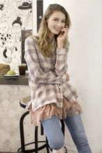 Load image into Gallery viewer, Lavender Fields Plaid Button Down Shirt