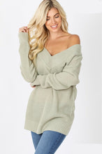 Load image into Gallery viewer, Spring Sage Waffle Sweater