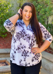 Midnight Melody Floral Tunic