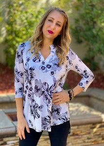 Midnight Melody Floral Tunic