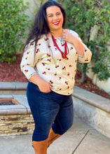 Load image into Gallery viewer, Cherries Jubilee 3/4 Sleeve Top