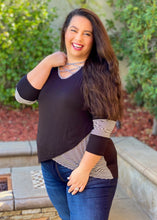 Load image into Gallery viewer, Totally Crossed Out 3/4 Sleeve Top