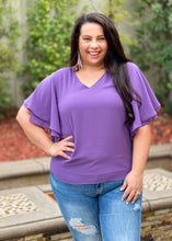 Load image into Gallery viewer, Flutter Sleeve Top in Lilac