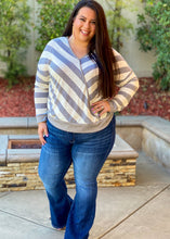 Load image into Gallery viewer, Out Of Line V-Neck Sweater