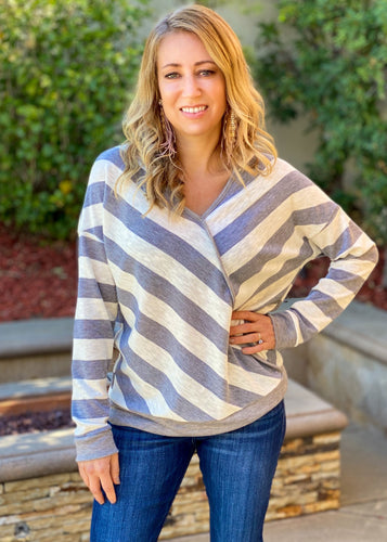 Out Of Line V-Neck Sweater