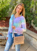 Load image into Gallery viewer, Sherbert Dreams Front Tie Hoodie