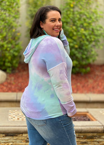 Sherbert Dreams Front Tie Hoodie