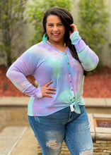 Load image into Gallery viewer, Sherbert Dreams Front Tie Hoodie