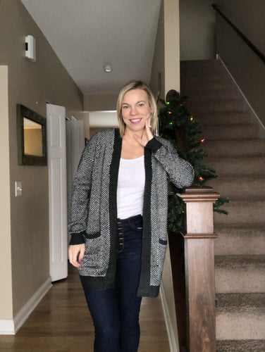 Charcoal dot cardigan