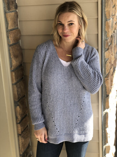 Ice blue Chenille sweater