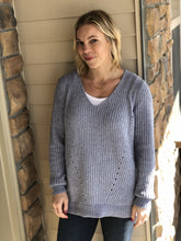 Load image into Gallery viewer, Ice blue Chenille sweater