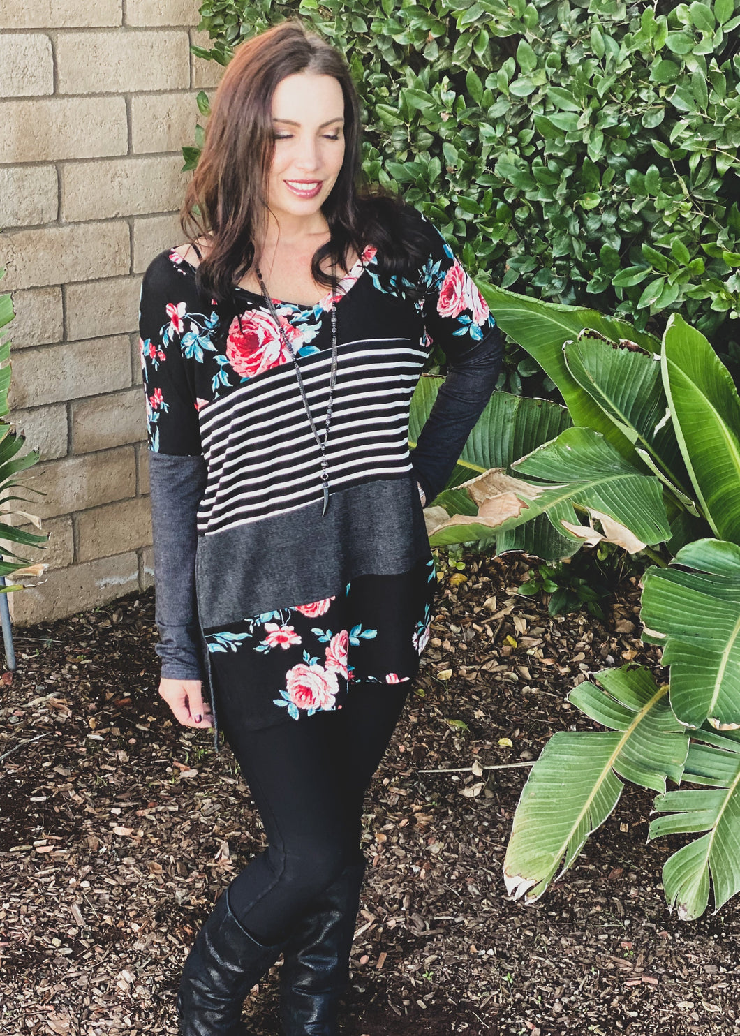 Frozen in Time Color Block Tee