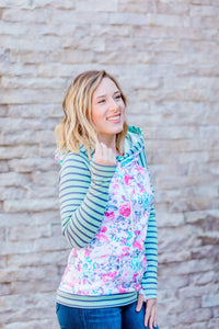 Spring Pattern Mix Double Hoodie