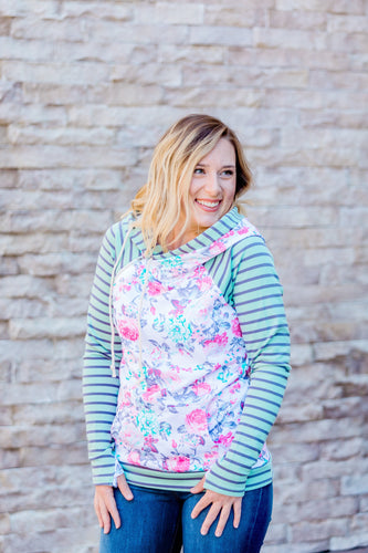 Spring Pattern Mix Double Hoodie