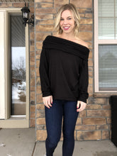 Load image into Gallery viewer, Black 2 way sweater