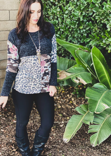 Patch Me Up Long Sleeve Top