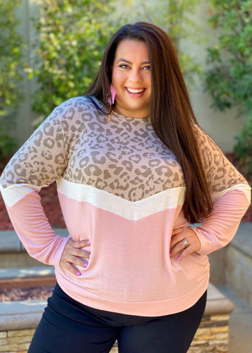 Pink Kitty Long Sleeve Top
