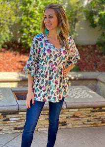 Leaping into Spring Babydoll Top