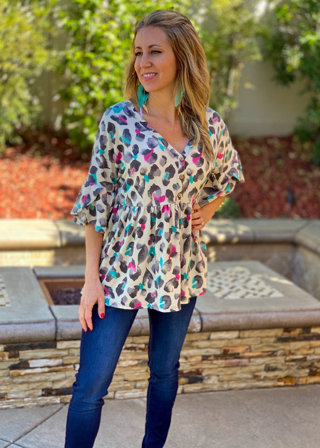 Leaping into Spring Babydoll Top