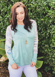 Soft Headlines Long Sleeve Top