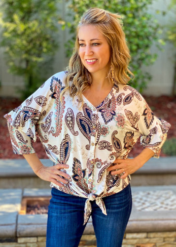 Headed Out West Paisley Button Down