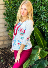 Load image into Gallery viewer, Influenced by Floral Raglan Tee
