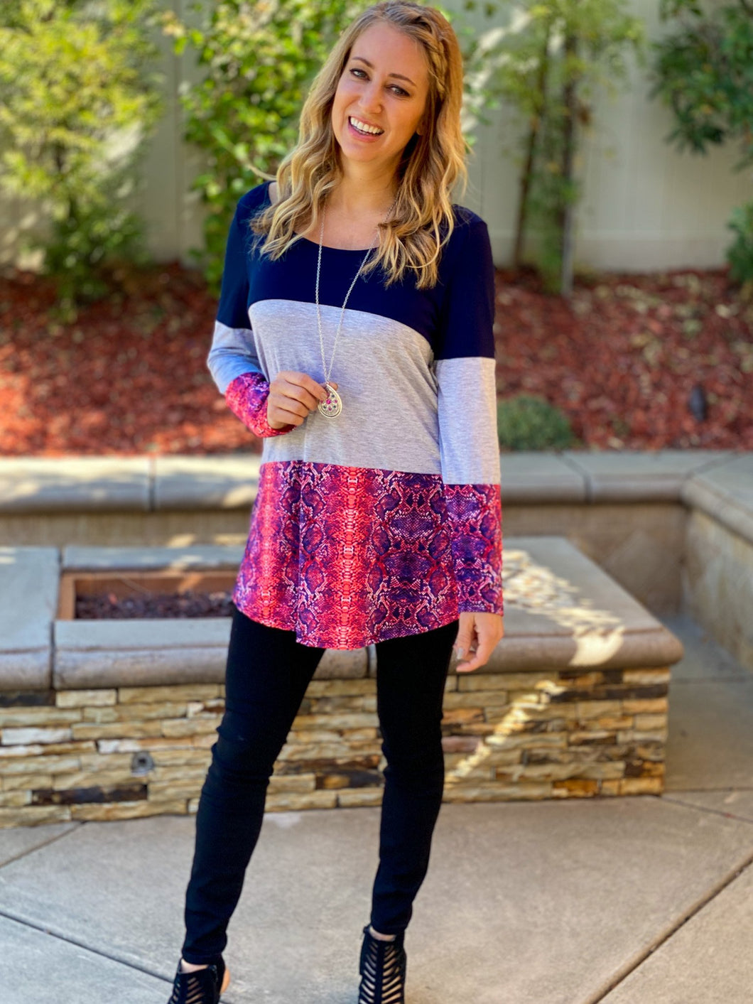 All Roads Lead to You Color Block Tunic